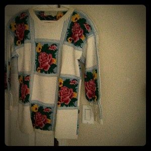 Vintage 1980's Adrienne Vittadini Sport Hand Knit